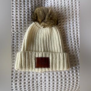 Love your melon cream hat with Pom